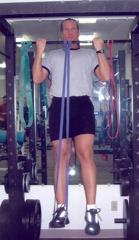 Assisted Chin Up. band-assisted pullups.